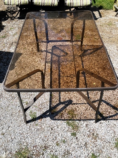 Large Glass Patio Table