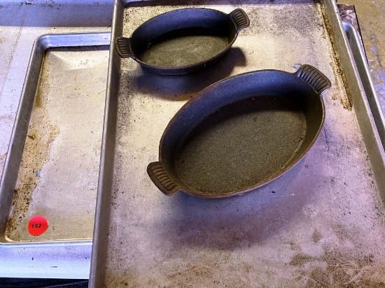 Cast Iron Pans and Large Baking Sheets