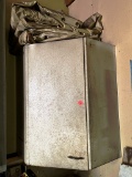 Tarp and Contents of Corner Cabinet