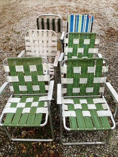 6 Aluminum Lawn Chairs