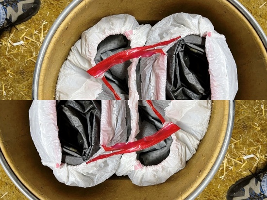 Cardboard Barrel with a Tent Inside
