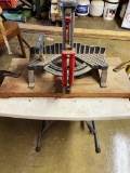 Miter Box mounted on Folding Plastic Table