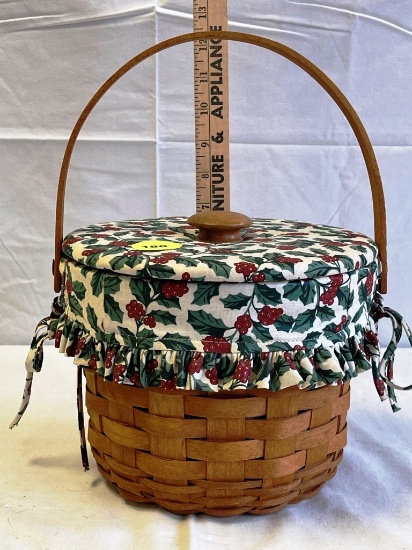Longaberger Basket With Lid and Liner