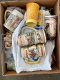 Several Collectible Steins, Tiki Glasses, More
