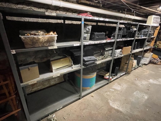 Steel Shelving and Contents