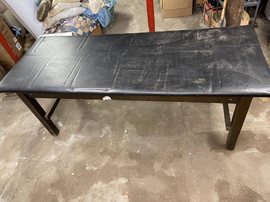 Wooden Table with Padded Top