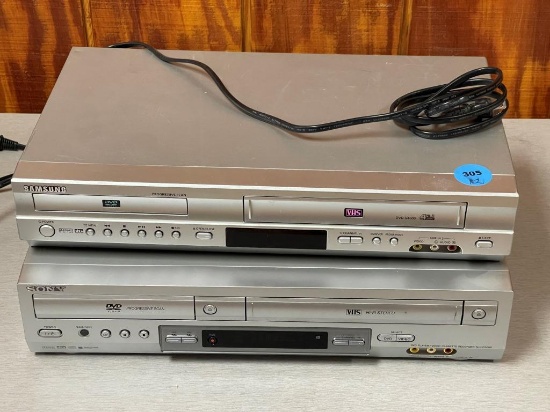 2 DVD and VHS Combo Players