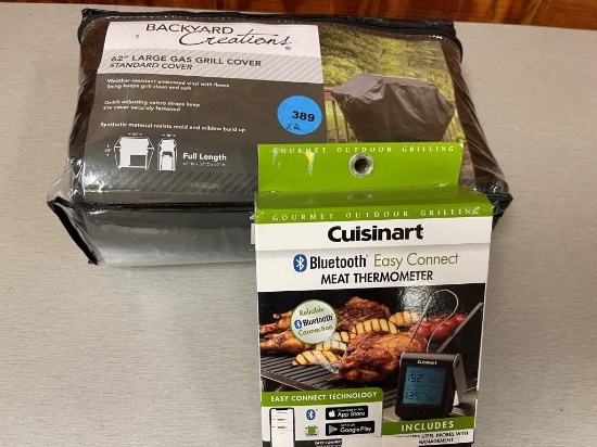 Bluetooth Meat Thermometer and Grill Cover
