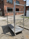 Tall Aluminum Cart with Adjustable Shelf