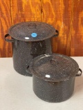 2 Enameled Canners