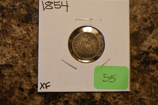 SEATED HALF DIME