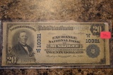 $20 NAT. BANK NOTE THE EXCHANGE NAT. BANK OF MUSKOGEE, OK.