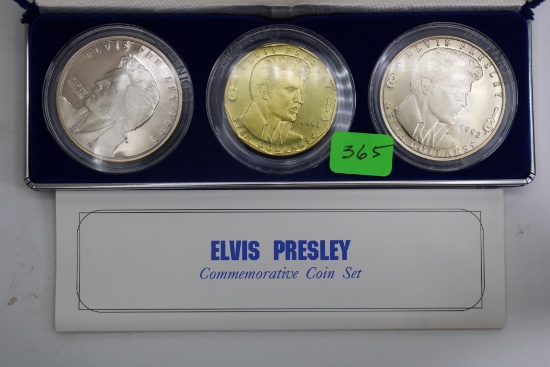 3 PC. ELVIS COIN SET