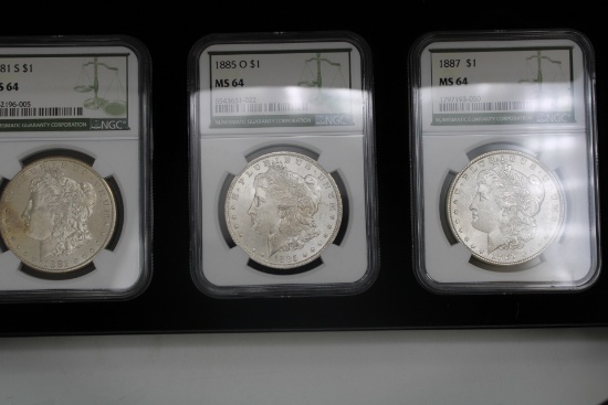 3 PC. MORGAN DOL. SET