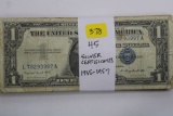 45 SILVER CERT. NOTES $1 NOTES