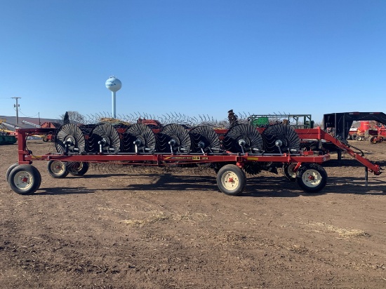 H&S 5114 14 Wheel High Capacity V Rake
