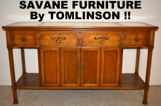 SAVANE MARBLE TOP CABINET by TOMLINSON ~ SUPERIOR QUALITY!