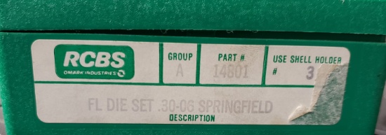 RCBS #14801 FL DIE SET 30-06 SPRINGFIELD