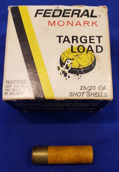 AMMO, 20GA VINTAGE FEDERAL MONARK TARGET, 16 ROUNDS