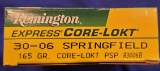 AMMO REMINGTON EXPRESS CORE LOKT, 30-06, 165GR, 1 BOX 20 RDS