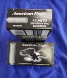 AMERICAN EAGLE .45ACP 230GR FMJ SUBSONIC… 100 RDS