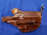 HOLSTER, BROWN LEATHER