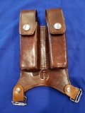 MAG POUCH, BROWN LEATHER