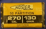 Nosler 270 Cal 130 Grain (SEALED)