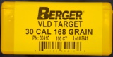 Berger Bullets 30 CAL 168 Grain (SEALED)