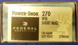 Ammo Federal 270 WIN Short Mag 130 Grain (SEALED)