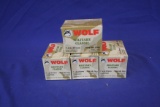 Four Boxes of Wolf Military 7.62x39 Ammo