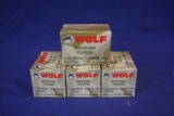 Four Boxes of Wolf Military 7.62x39 Ammo