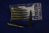 8mm Mauser Ammo, Tracer Rounds, 7 Rounds, (NOT LEGAL FOR SALE IN CA)