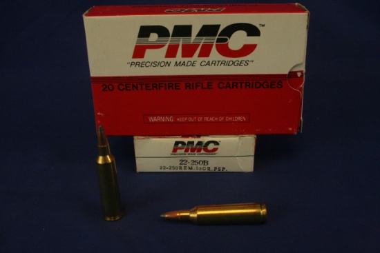 PMC 22-250 Rem Ammo (2 Boxes)