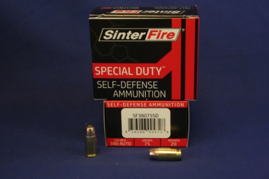 Sinter Fire 380 ACP Ammo (2 Boxes)