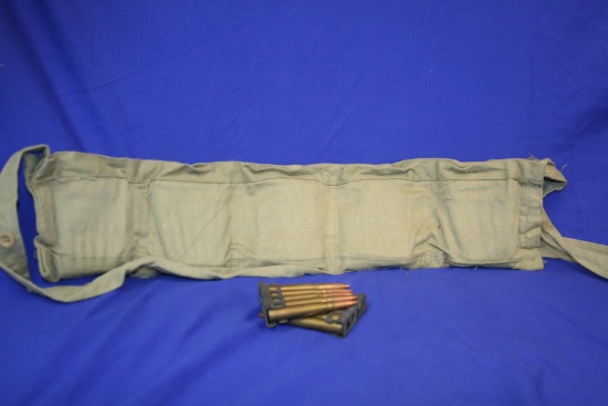 303 British Ammo Bandolier - 50 rounds on Stripper Clips
