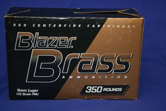 Blazer Brass 9mm Ammo - 350 Round Case