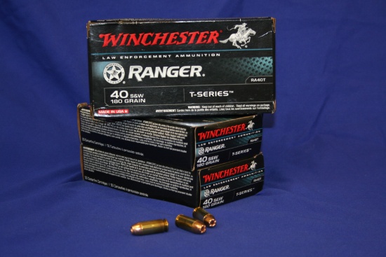 Winchester Ranger 40 S&W Ammo - 3 Boxes