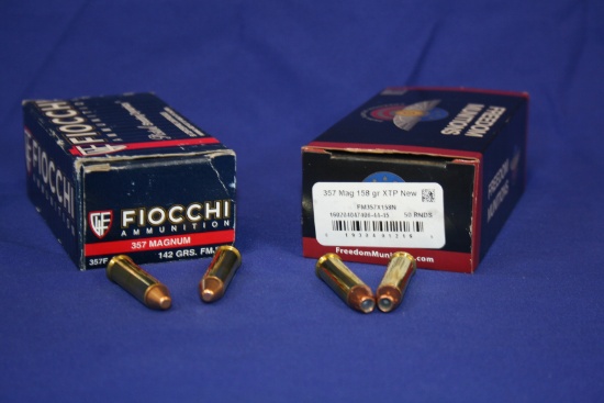 Fiocchi & Freedom Munitions 357 Mag Ammo - 2 Boxes