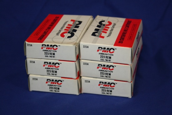 PMC 223 Ammo - 6 Boxes