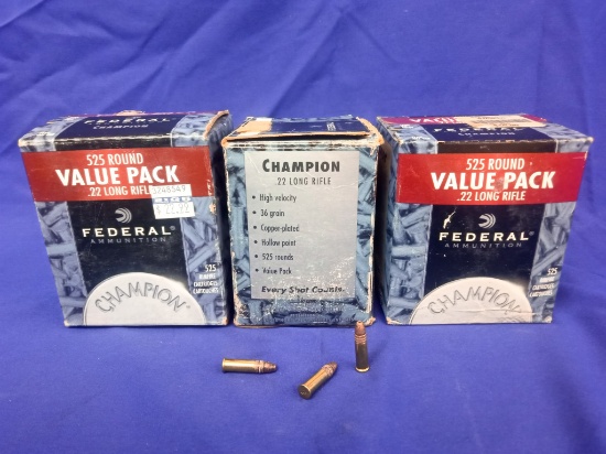 Federal Champion 22 LR Ammo (2 Boxes, 1 Partial Box)