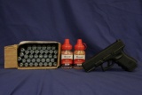 Glock 19 Air Pistol. Comes with 2 containers of bb's, and 38 Crossman CO2 cartridges.