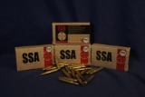 4 Boxes of SSA 5.56 63 Grain Cosmetically Blemished.