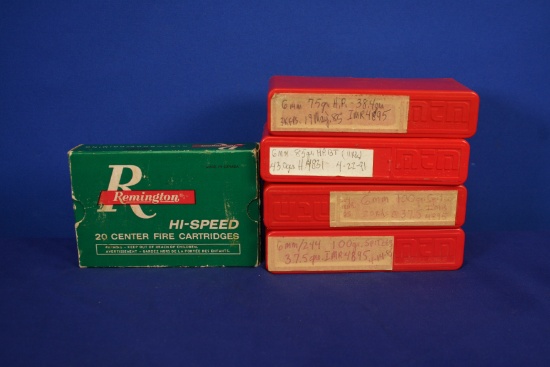 Misc Boxes of 6mm. 91 Rounds