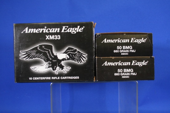American Eagle 50 BMG 660 Grain Ammo. 40 total rounds.