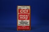 22 Win Magnum Rimfire Hollow Point Ammunition. 25 total rounds.