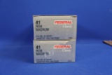 Ammo, Federal Classic 41 Rem Mag. 100 total rounds.