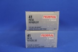 Ammo, Federal Classic 41 Rem Mag. 100 total rounds.