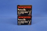 Ammo, Winchester 41 Rem. Mag. 40 total rounds.