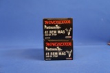 Ammo, Winchester 41 Rem. Mag. 40 total rounds.